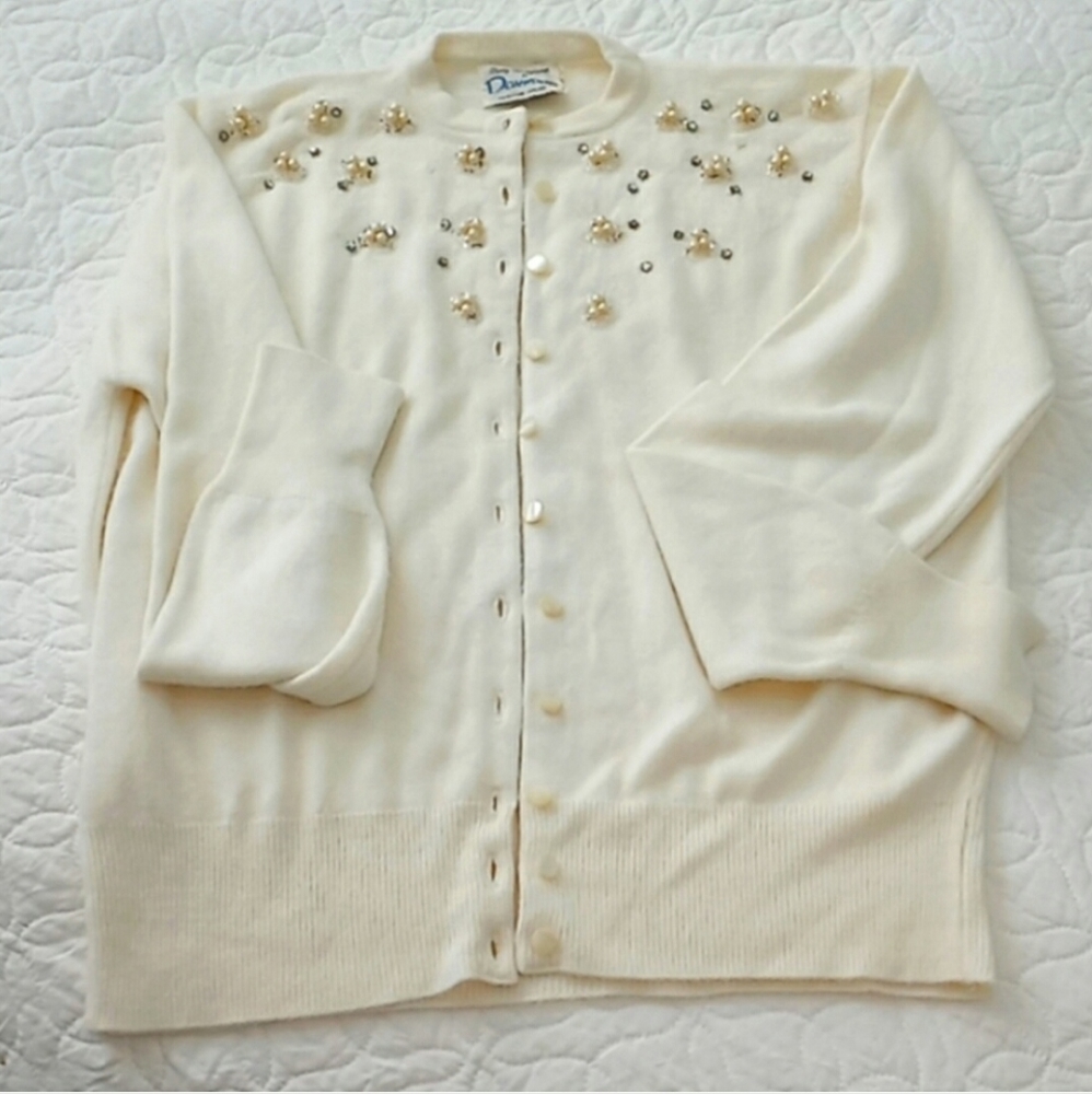 Beautiful, Vintage Shabby Chic Cardigan Sweater